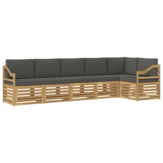 vidaXL Conjunto De Sof&aacute;s De Exterior 6 Pcs Blanco Y Antracita Vidaxl