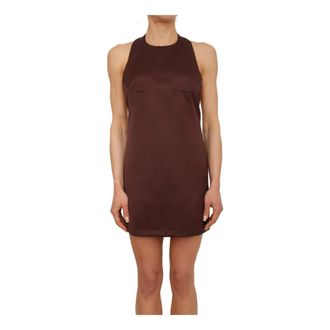 Elisabetta Franchi Vestito - Dames - Korte kleedjes - Bruin - L - Kleedjes