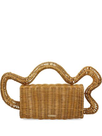 Cult Gaia Elsa clutch bag - women - Rattan Fibres - One Size - Gold