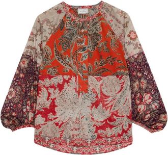 Pierre-Louis Mascia Dante Blouse - Dames - Blouses - Rood - M - Katoen - Overhemden