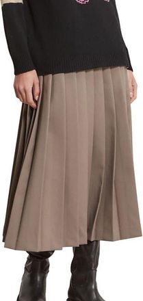 ottod'Ame Pleated Midi Skirt in Brown at Nordstrom, Size 42 It
