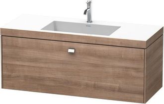 Duravit Lavamanos Duravit Brioso C-bonded Con Base Mural 120,0x48,0 Cm, 1 Caj&oacute;n, Sin Rebosadero, Con Banco Para Grifos, 1 Agujero Para Grifos, Color (frente/c
