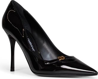 Dolce & Gabbana Patent Leather Pointed-Toe Stiletto Pumps - Black