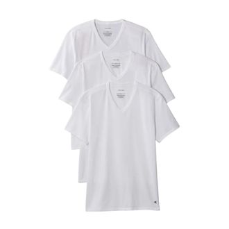 Calvin Klein 3 Pack T-shirt V-Neck - male - Calvin Klein - T-Shirts - White - 2XL - Tops