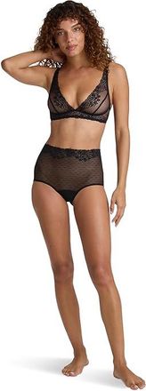 Commando Double Take High Rise Bikini Womens Underwear Black : LG (12-14), Elastane/Nylon