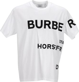 Burberry Harlford T-shirt - Heren - T-shirts - Wit - S - Katoen - Tops