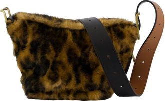 Zadig&Voltaire Bruine Nepbont Crossbody Schoudertas - Dames - Schoudertassen - Bruin - ONE Size - Nepbont - Tassen