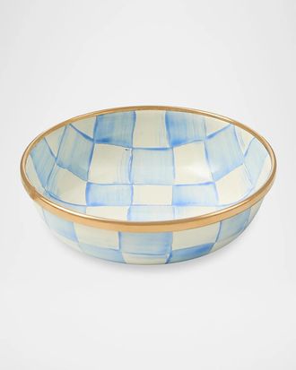 MacKenzie-Childs Sky Check Hand-Painted Enamel Bowl