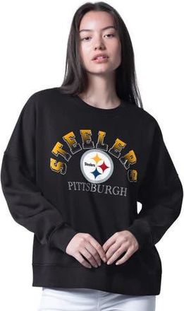 G-III 4Her by Carl Banks Womens G-III 4Her by Carl Banks Black Pittsburgh Steelers Oversized Feud Sweatshirt at Nordstrom, Size Xx-Large