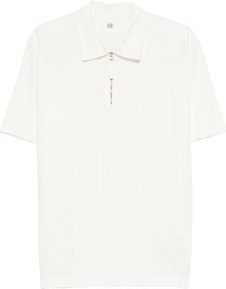 C.P. Company Off White Zipper Polo