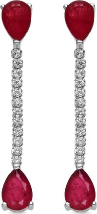 Luxenter oorbellen in 925 sterlingzilver en rhodiumafwerking kers hydrothermale kwarts - Kuhao