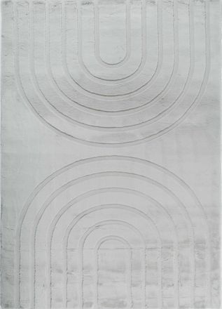 Nazar Rugs Alfombra suave gris, motivo arco - 160x230