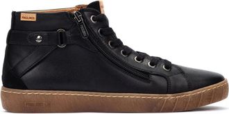 Pikolinos Zwarte Leren Dames Sneaker - Dames - Sneakers - Zwart - 38 EU - Leer - Schoenen