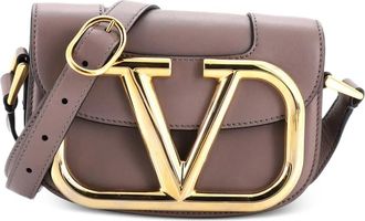 Valentino Garavani Supervee Leather Small crossbody bag - Beige