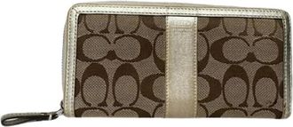 Coach Pre-owned Wallets, female, Beige, Size: ONE SIZE Pre-owned Leather Wallet