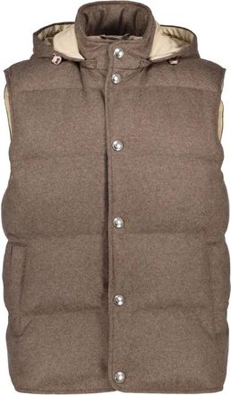 Eleventy Jassen, Heren, Bruin, 2Xl, Polyester, Gilet Vest