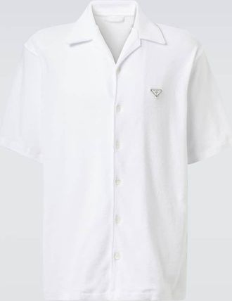 Prada Camicia bowling in spugna di cotone
