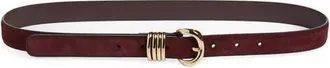 Madewell Suede Keeper Belt in Sangria at Nordstrom, Size X-Small