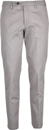 Michael Coal Grey Cotton-Blend Stretch Pants