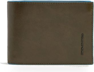 Piquadro Blauwe Portemonnee - Heren - Accessoires - Groen - Maat: ONE Size Leer
