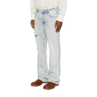 Cole Buxton Straight Jeans, male, Blue, Size: W34 Ltwj190 430 Jeans