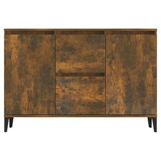 Berkfield Home Sideboard Smoked Oak 104x35x70 cm Engineered Wood in Brown | Size: 104 x 35 x 70 cm
