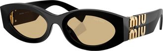 Miu Miu Yellow Oval Ladies Sunglasses MU 11WS 16K10R 54
