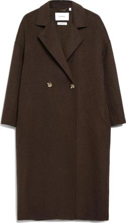 Comma Oversized Double-Breasted Jas - Dames - Mantel - Bruin - L - Wol - Jassen