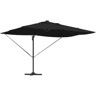 vidaXL Parasol Roma De Brazo Lateral Manual Negro 352 X 251 X 265 Cm Vidaxl