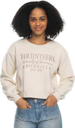 ZooZatZ Womens ZooZatz Tan Tennessee Volunteers Cropped Crewneck Sweatshirt at Nordstrom, Size X-Large
