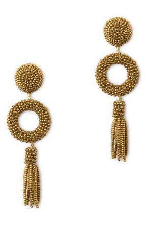 Deepa Gurnani Oliver Beaded Drop Earrings in Antique Gold at Nordstrom