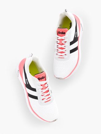 Gola Typhoon Sneakers - White/Black/Tea Rose - 10M Talbots