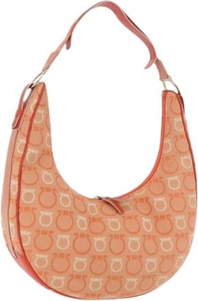 Ferragamo Borsa a spalla Pre-owned in tela - - Pre-owned - Donna - Arancione - ONE SIZE