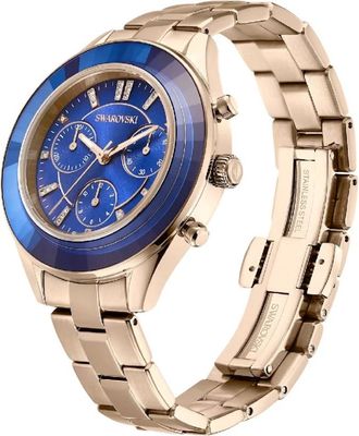Swarovski Dameshorloge Octea Lux Crystal 37 mm goud- blauw 5632481 - Dames - Horloges - Roze - ONE Size - Accessoires