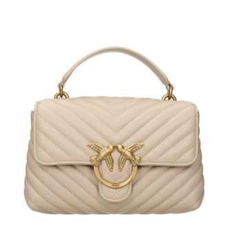Pinko Pinko Handtassen Lady Love Women Leer Beige