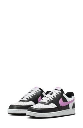 Nike Court Vision Low Sneaker in Black/Magenta/White at Nordstrom Rack, Size 9.5
