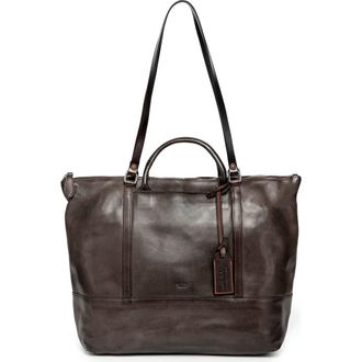 OLD TREND Crocus Genuine Leather Spacious Carryall Tote in Taupe at Nordstrom