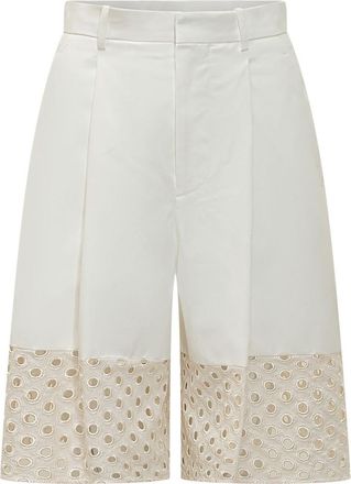 Marni White Embroidered Shorts