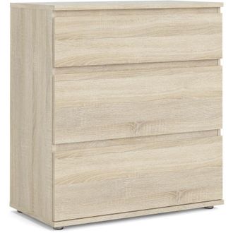 Dmora Dmora Commode &Agrave; Trois Tiroirs, Couleur Ch&ecirc;ne, 76 X 83 X 40 Cm