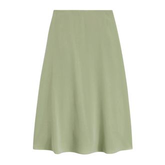 Aspesi Midi Skirts, female, Green, Size: XS Gonna Lunga Crepe de Chine Seta