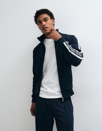 Jack & Jones giacca sportiva a righe navy-blu navy