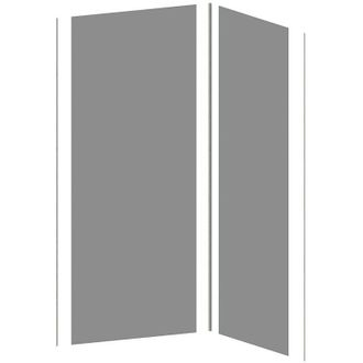 Vente-Unique Pannello da parete per il bagno con profili inclusi l. 90 x l. 120 x h. 210 cm - Lotto di 2