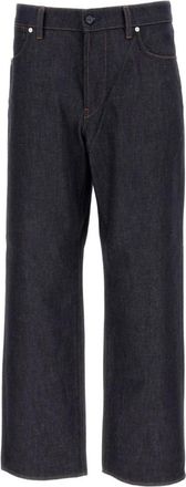 Stone Island Straight Fit Jeans, male, Blue, W34, J100006 Loose-fit Five-pocket Jeans