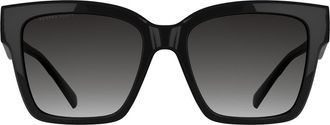 Kendra Scott Dira 56mm Rectangular Sunglasses in Black at Nordstrom