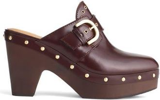 Madewell The Wes Buckle Strap Clog in Stained Rosewood at Nordstrom, Size 5.5