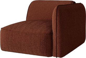 Vente-Unique Poltrona Angolare Angolo A Destra In Tessuto Ciniglia Terracotta - Camilio Di Maison C&eacute;phy