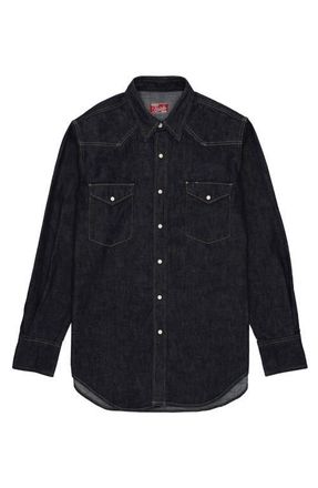 Fortela Jennyblu Indigo Rinse Denim Shirt in Indaco at Nordstrom, Size Xx-Large
