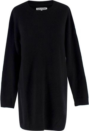 Reformation Black Henrietta Cashmere Jumper Dress Size S