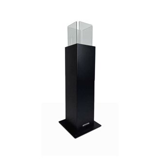 Dmora Chimenea De Bioetanol Dsimoncell, Chimenea Ecol&oacute;gica, Hogar Sin Humo, Calefactor De Etanol, Made In Italy, 20x20 H70 Cm, Negro - Dmora