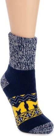 Muk Luks Gameday Unixex Short Heat Retainer Socks in Michigan at Nordstrom